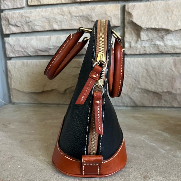 Dooney & Bourke Black and Brown Leather Briefcase